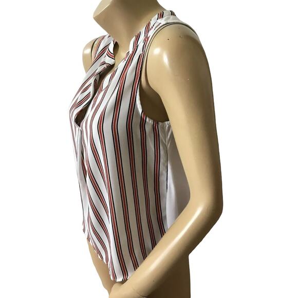 ANN TAYLOR LOFT Outlet Womens Petite Size XSP Sleeveless Striped Tank Top Shirt - Picture 2 of 4